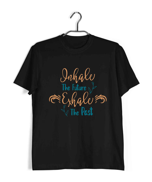 Yoga YOGA INHALE EXHALE Fitness Casual Graphic Printed T-Shirt for Men